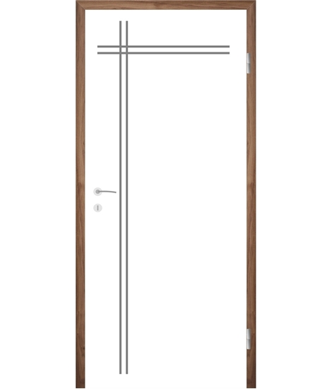Bijelo obojena unutrašnja vrata s utorima COLORline - MODENA R24L