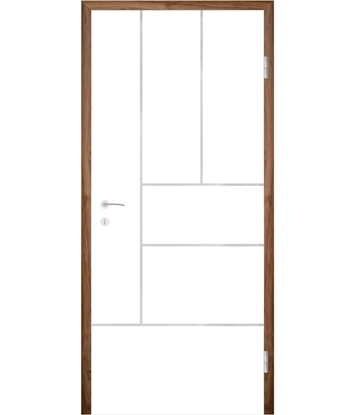Bijelo obojena unutrašnja vrata s utorima COLORline - EASY R96L
